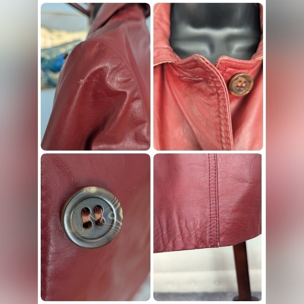 Vintage Lantry Woman's 100% Leathers Long Coat Jacket Made in Canada . - Picture 4 of 16